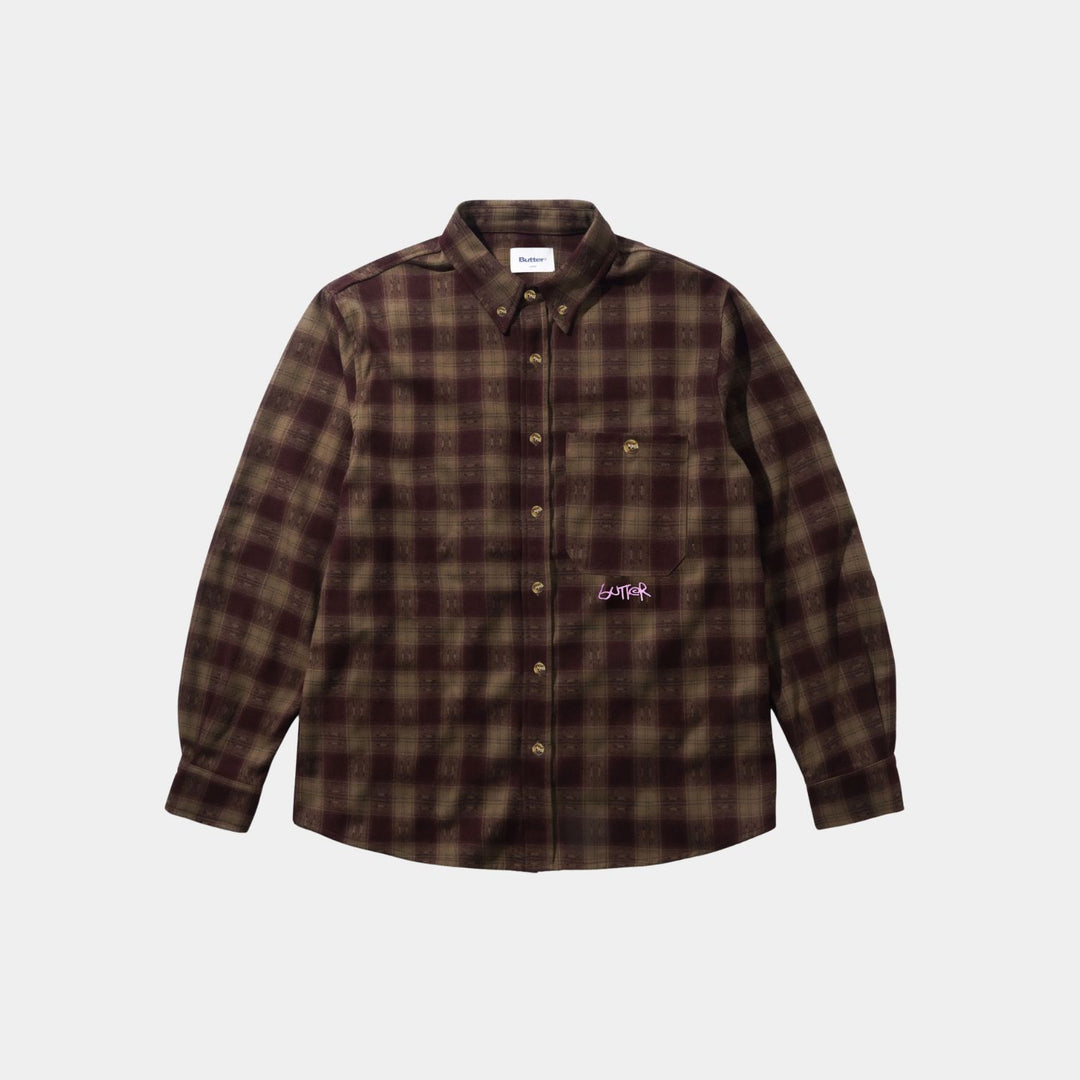 Butter Goods Sirocco Shirt Plum / Taupe S 