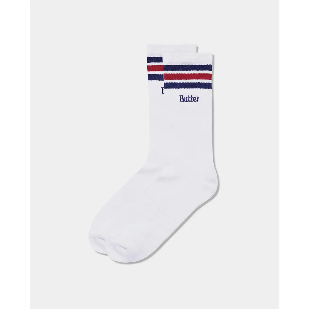 Butter Goods Stripe Socks - White