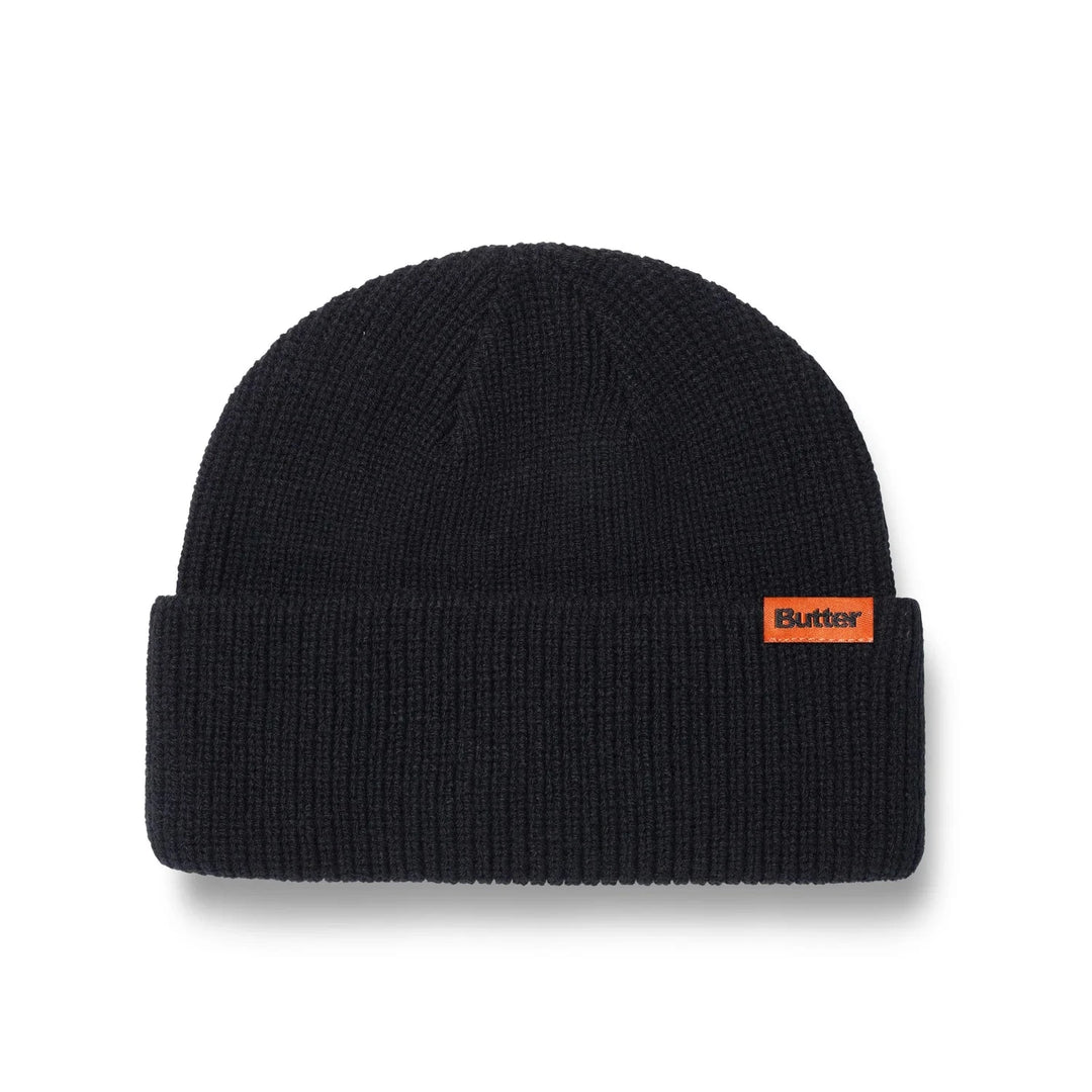 Butter Goods Tall Wharfie Beanie Black 
