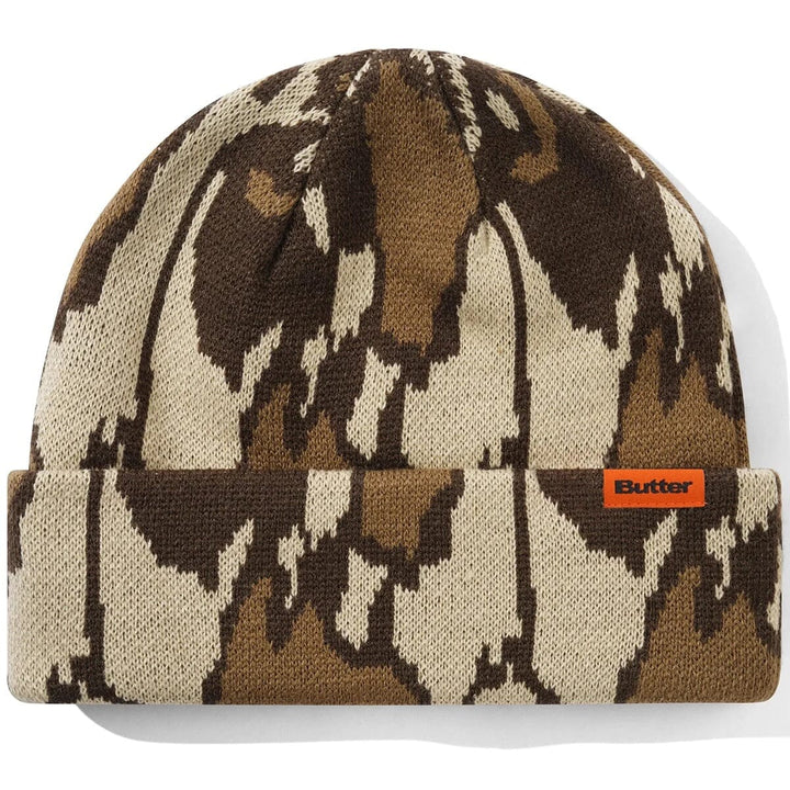 Butter Goods Wipeout Camo Beanie Brown 