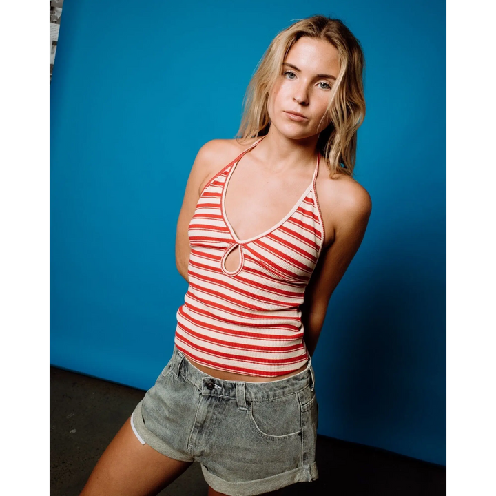 Rusty Emma Cut Out Halter Neck Top 