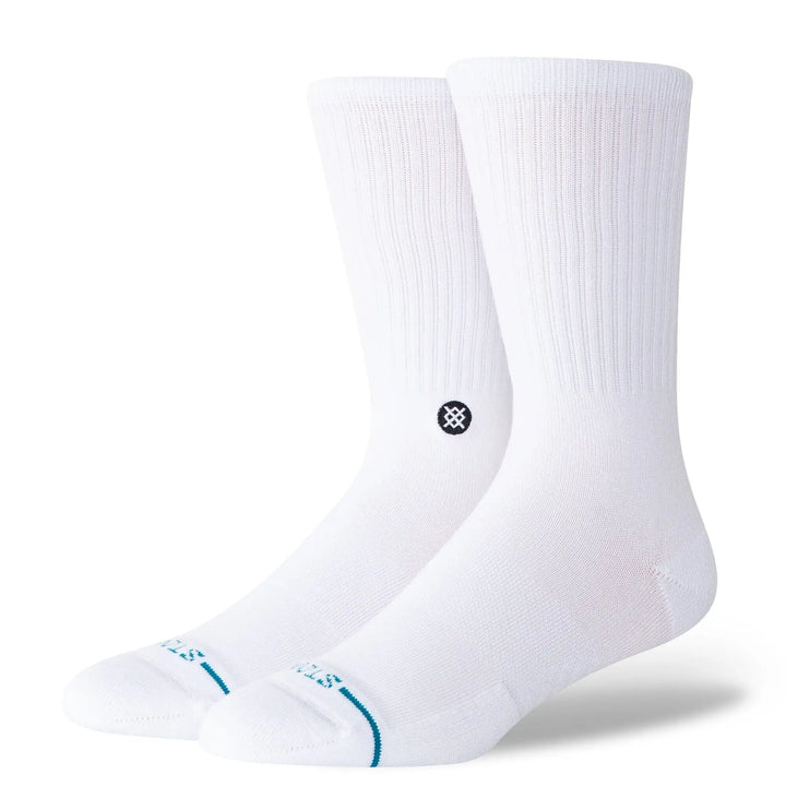 Stance Icon Crew Socks - White / Black 