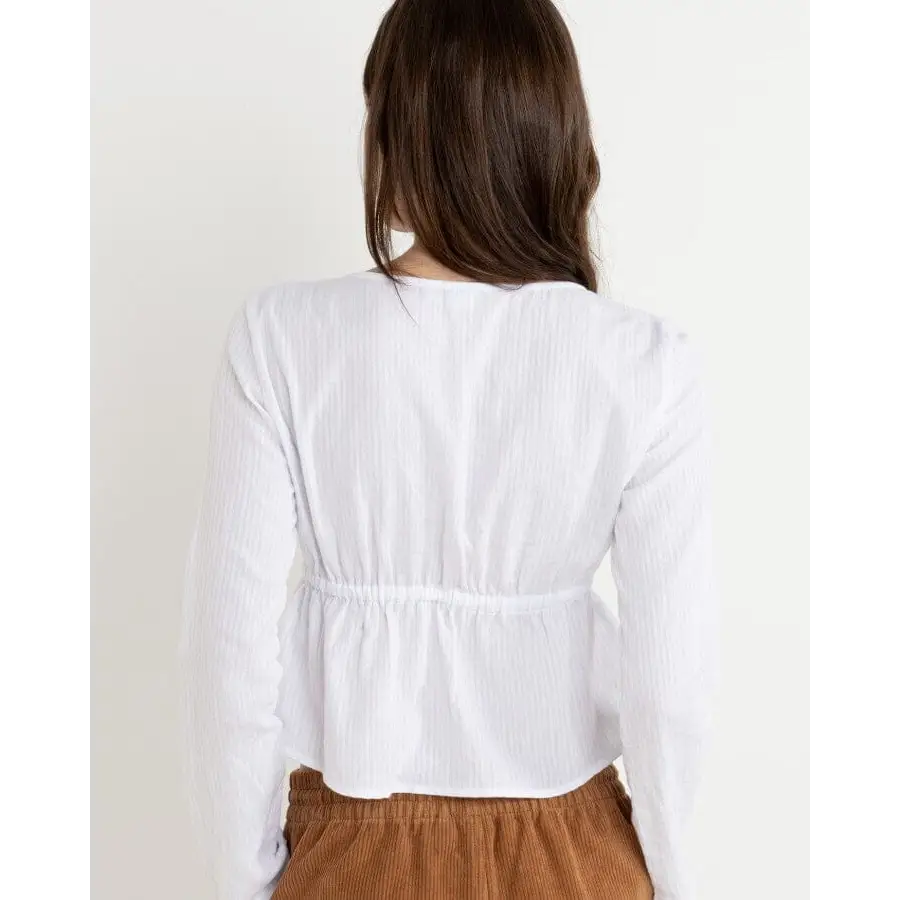 Rhythm Belle Tie Front Long Sleeve Top 