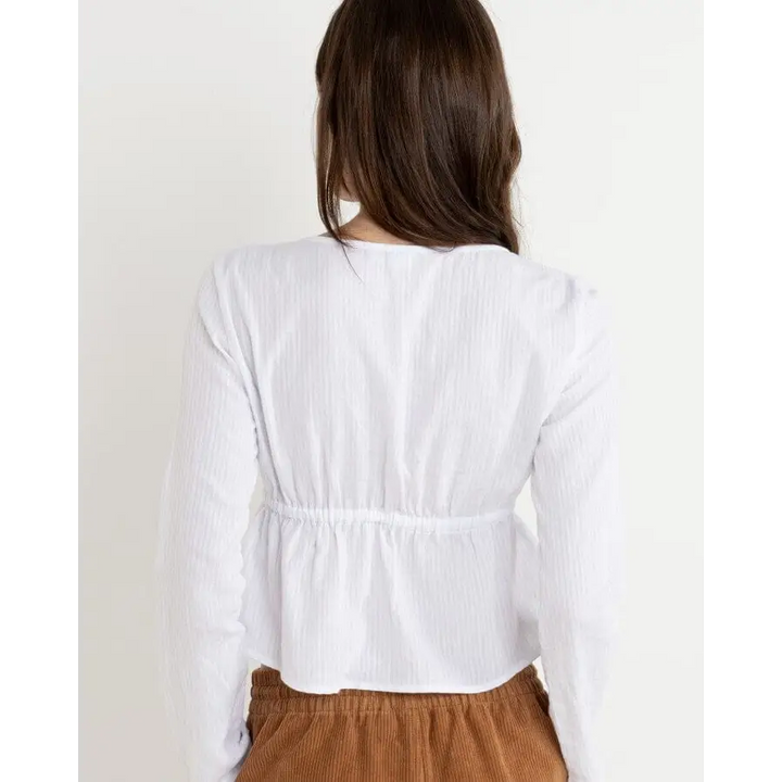 Rhythm Belle Tie Front Long Sleeve Top 