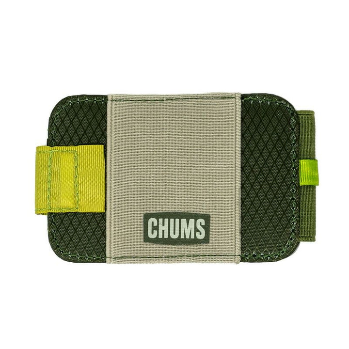 Chums Bandit Bi-Fold Wallet Light Olive / Tan / Gold 