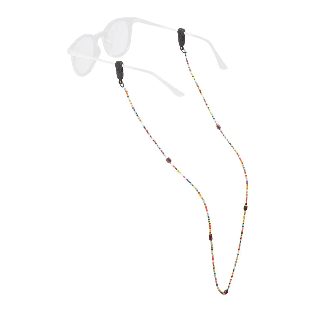 Chums Beaded Cord Eyewear Retainer Small Wood w Multi Colour 