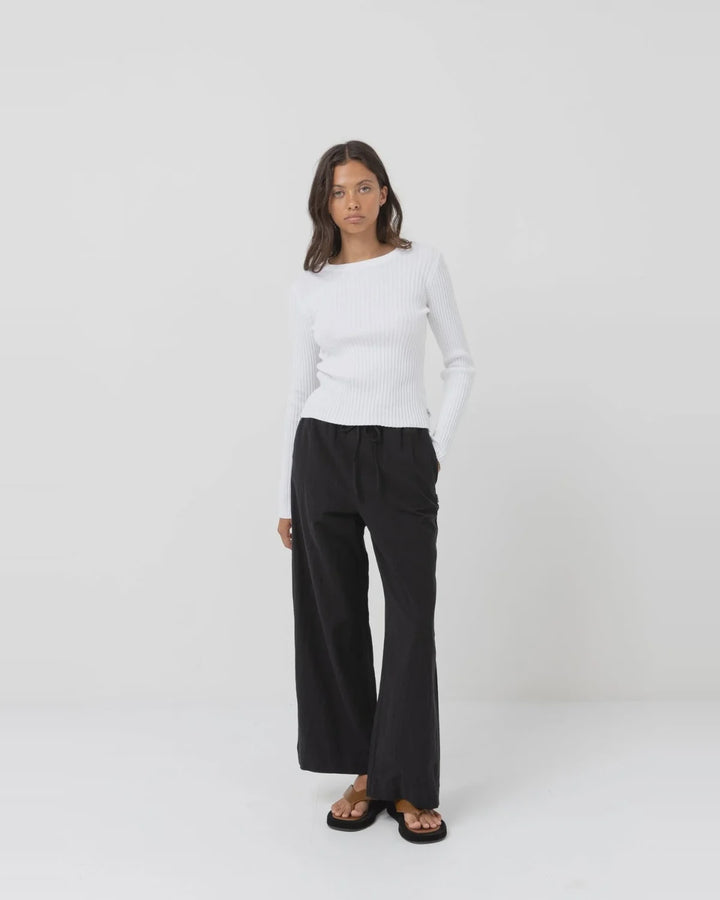 Rhythm Classic Drawstring Pants - Black