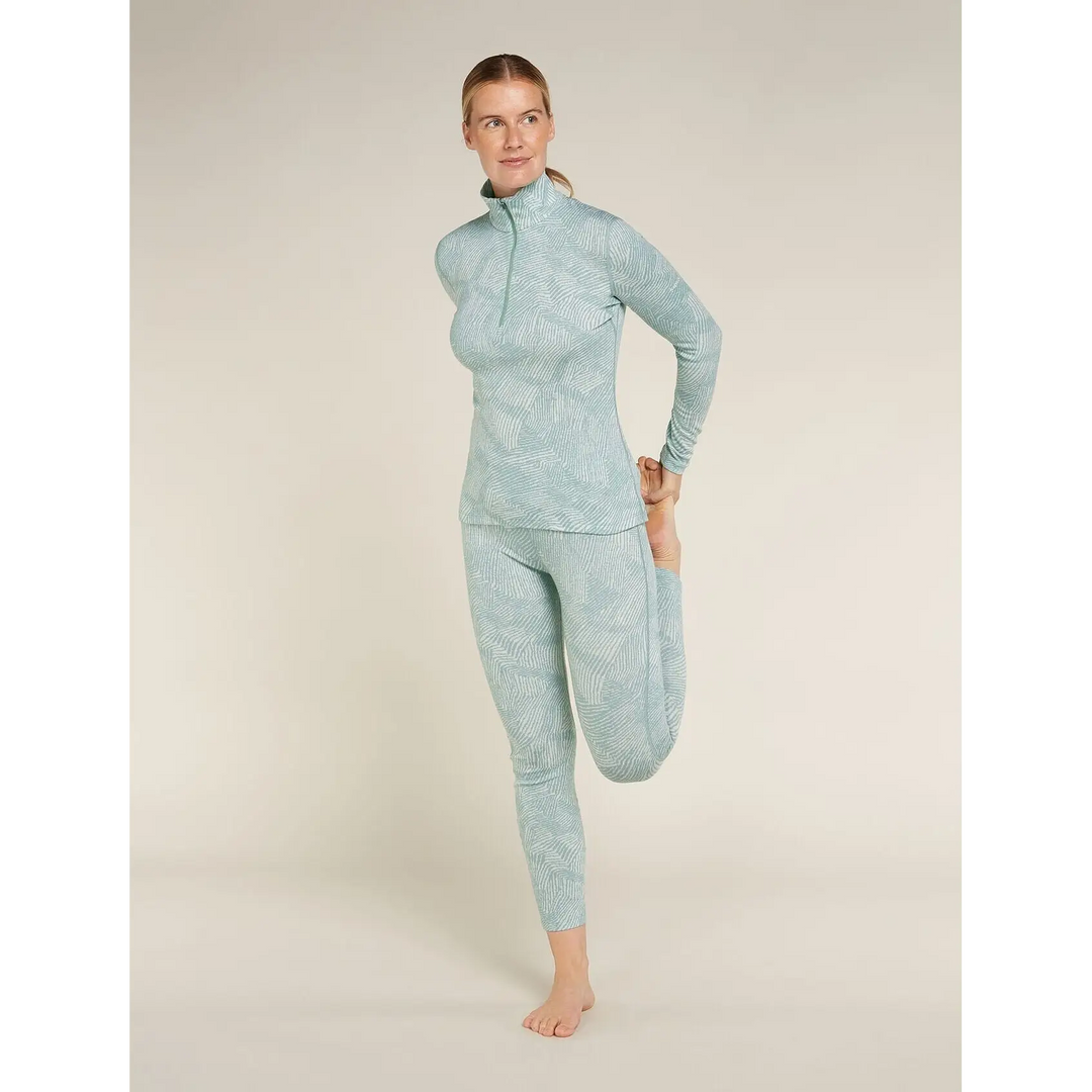 Icebreaker Womens Merino 260 Vertex Long Sleeve Half Zip Frozen Forms 
