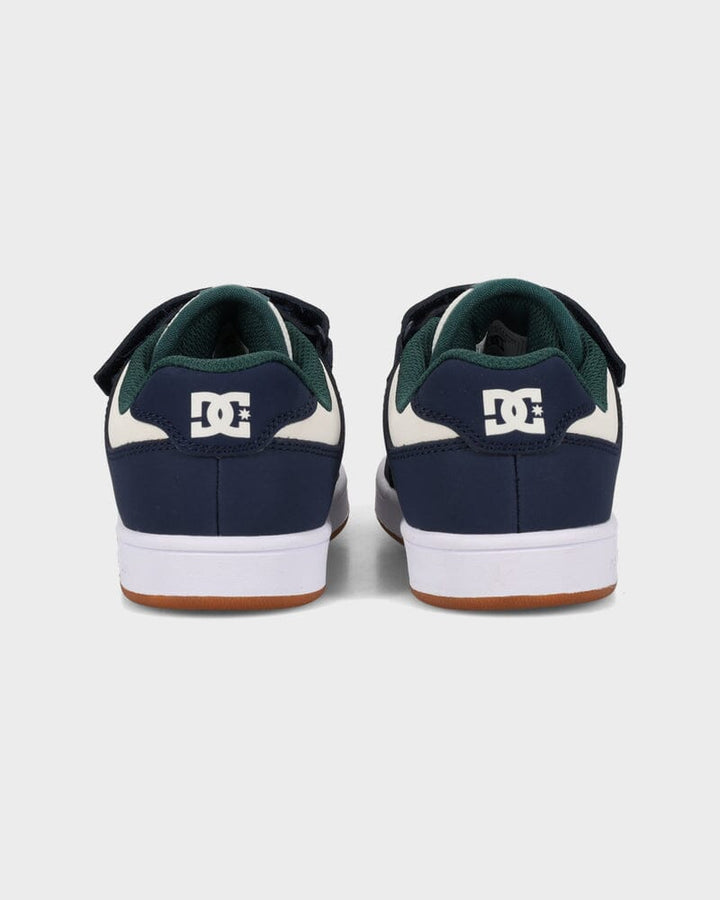 DC Manteca 4 V Youth Shoes - Navy / White / Green 