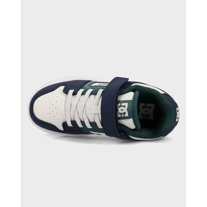 DC Manteca 4 V Youth Shoes - Navy / White / Green 