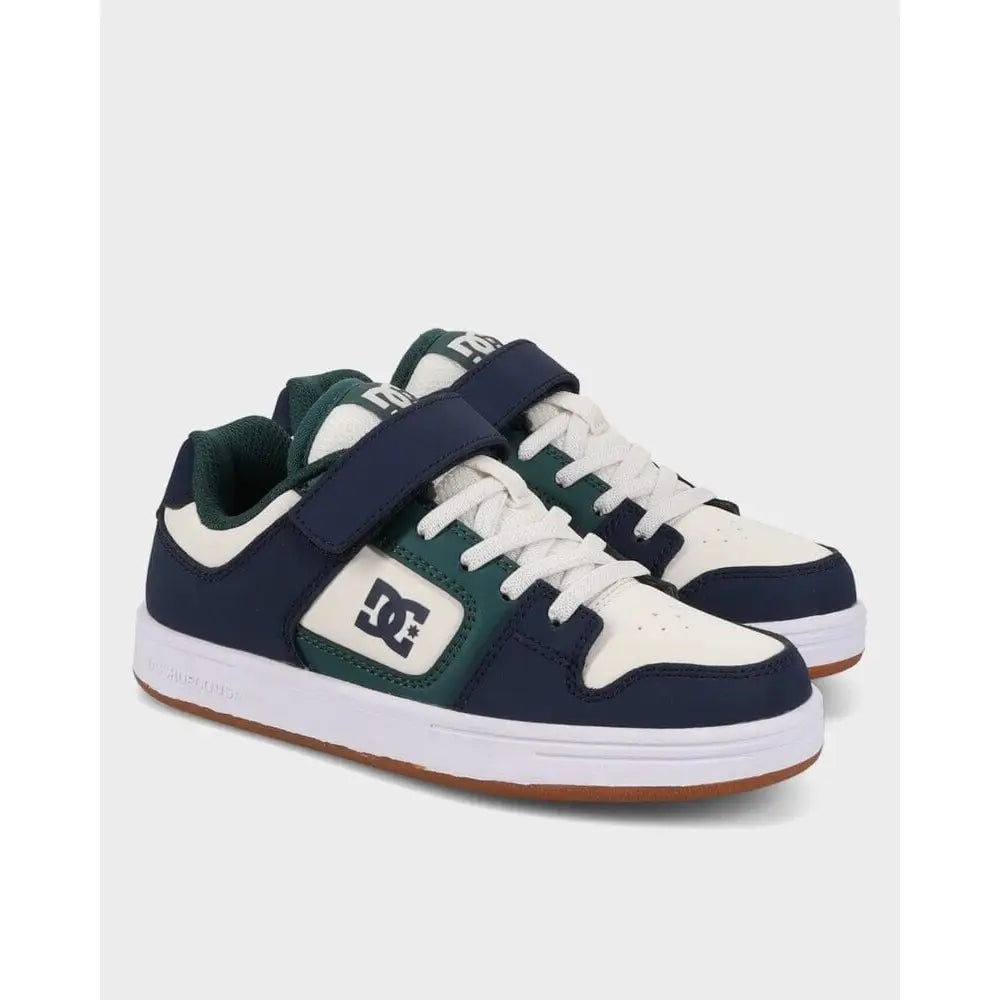 DC Manteca 4 V Youth Shoes - Navy / White / Green 