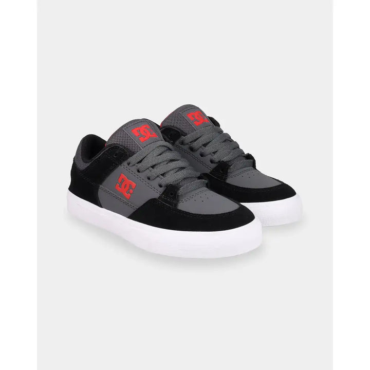 DC Onyx Youth Skate Shoes - Black / Grey / Red
