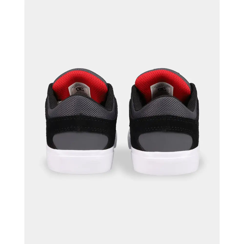 DC Onyx Youth Skate Shoes - Black / Grey / Red