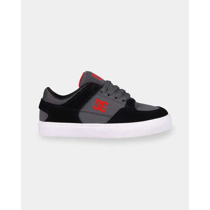 DC Onyx Youth Skate Shoes - Black / Grey / Red