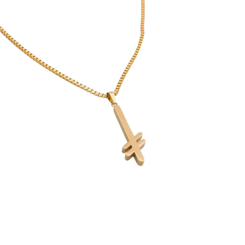 Deathwish Gang Logo Gold Necklace