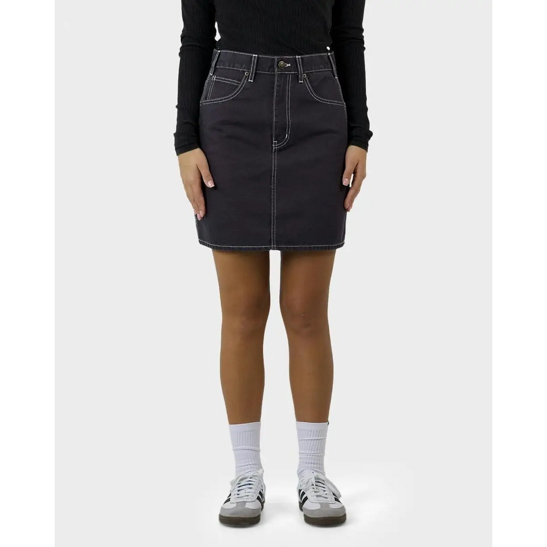 Dickies 1996 Carpenter Mini Skirt Stone Washed Black S 