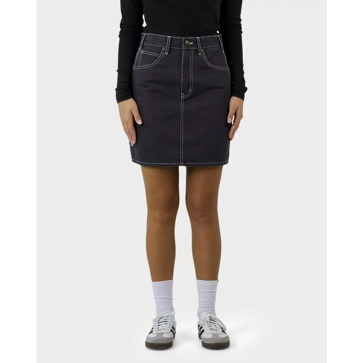 Dickies 1996 Carpenter Mini Skirt Stone Washed Black S 
