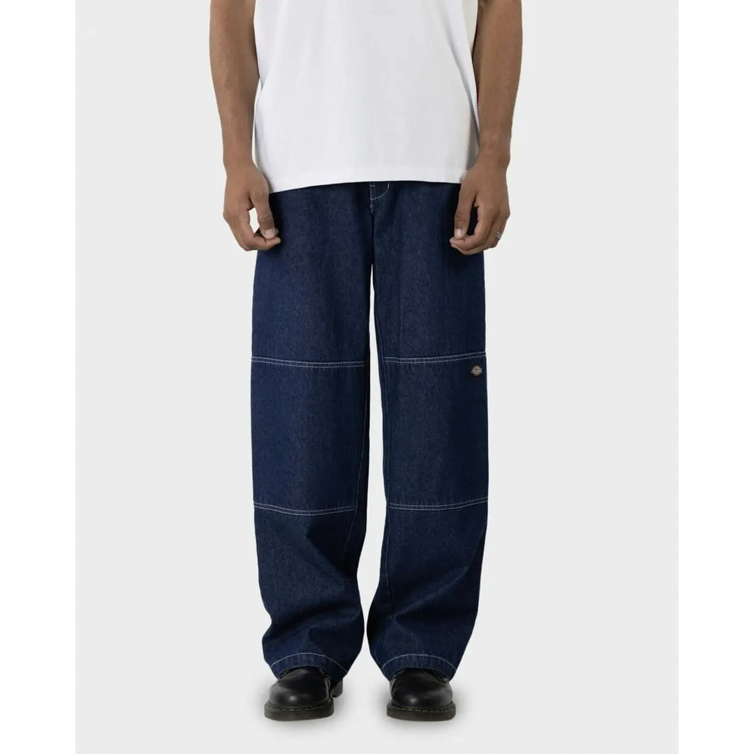 Dickies 852 Baggy Fit Double Knee Denim Jean Rinsed Indigo 30 