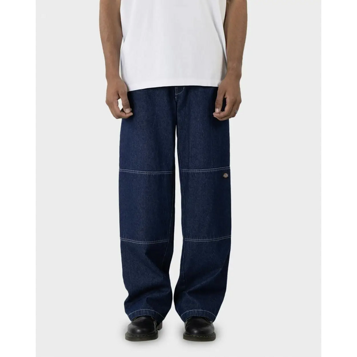 Dickies 852 Baggy Fit Double Knee Denim Jean Rinsed Indigo 30 