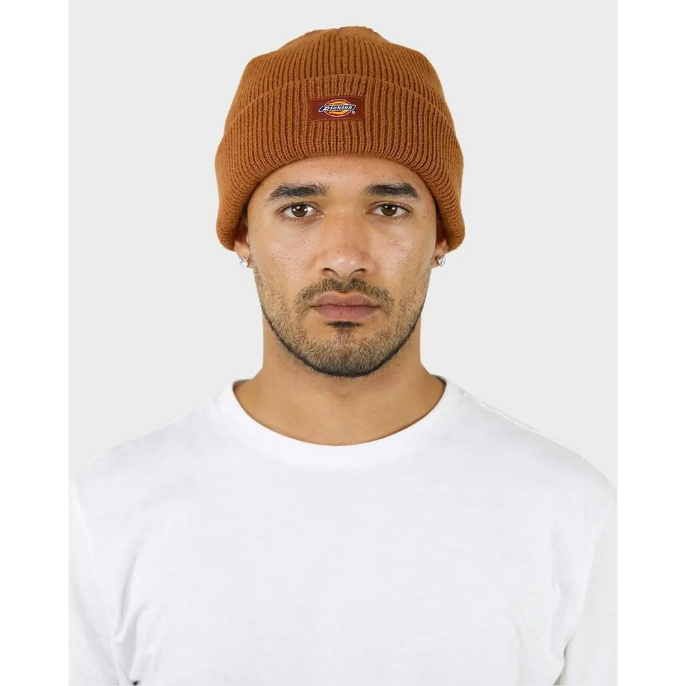 Dickies Classic Label Cuff Beanie Dark Brick 