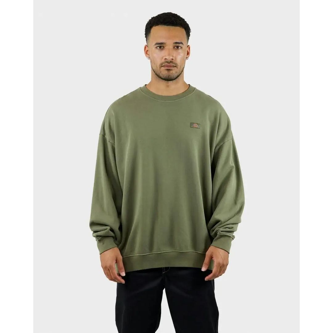 Dickies Classic Label Heavyweight Crew Dark Khaki S 