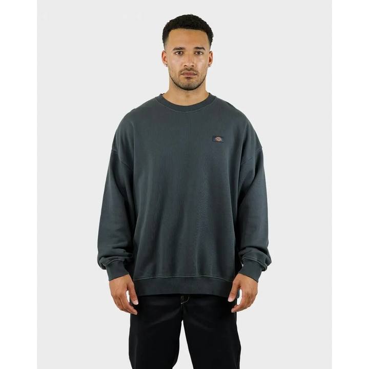 Dickies Classic Label Heavyweight Crew Washed Graphite S 