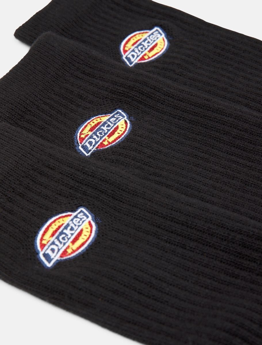 Dickies Valley Grove 3 Pack Socks - Black 