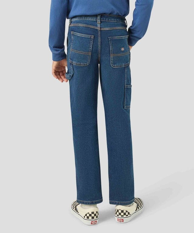 Dickies Youth Denim Carpenter Jeans - Mid Wash Indigo 