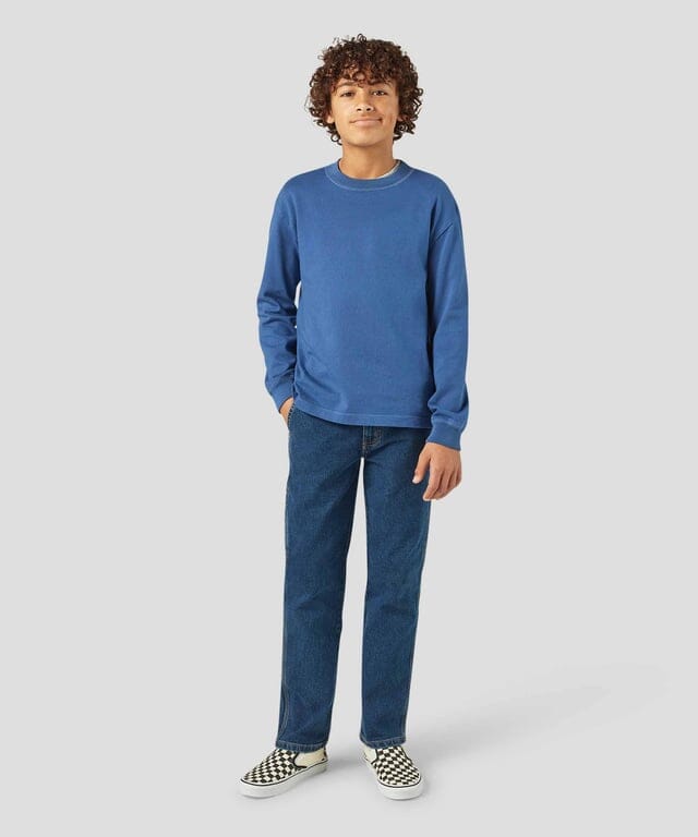 Dickies Youth Denim Carpenter Jeans - Mid Wash Indigo 