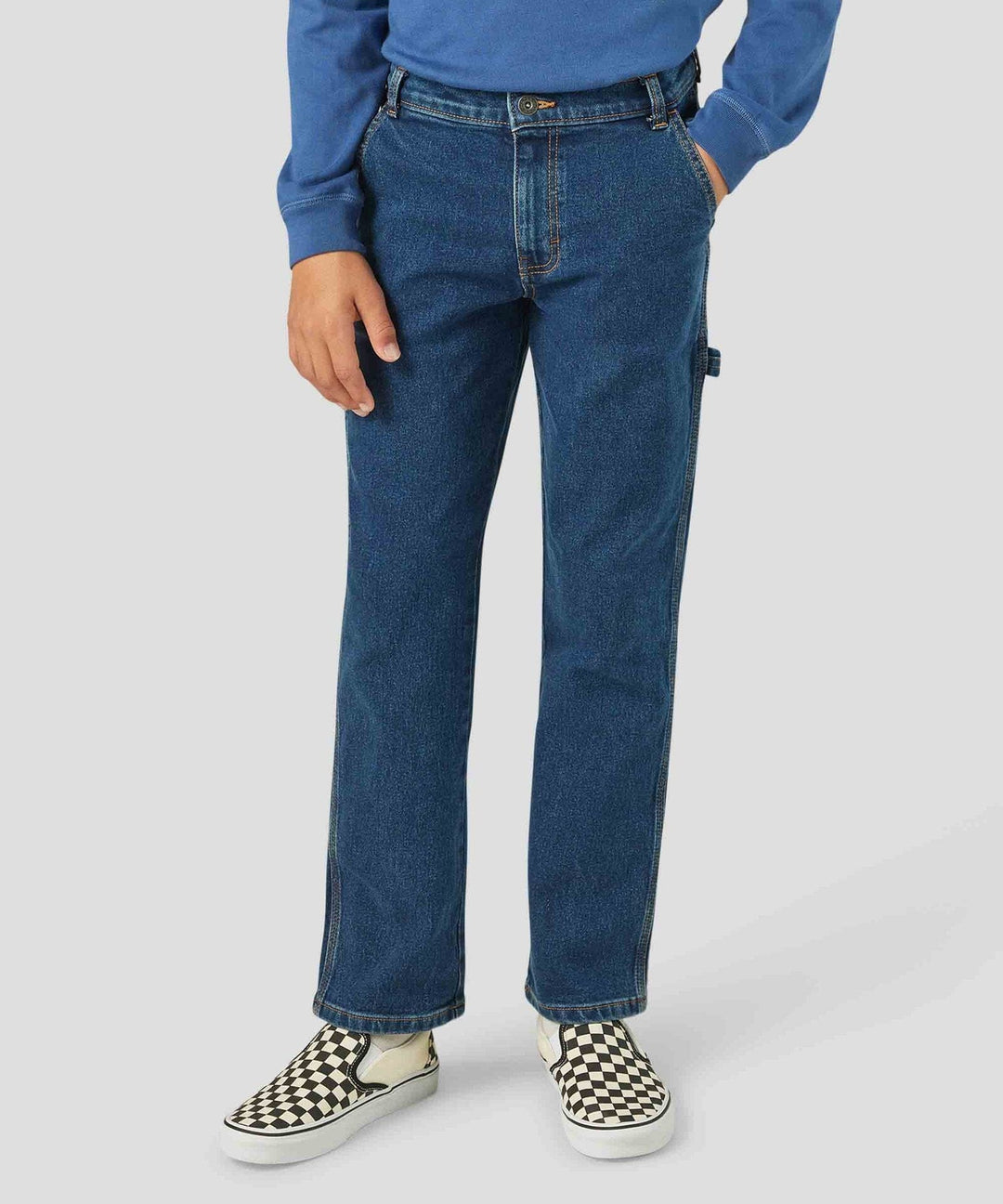 Dickies Youth Denim Carpenter Jeans - Mid Wash Indigo 