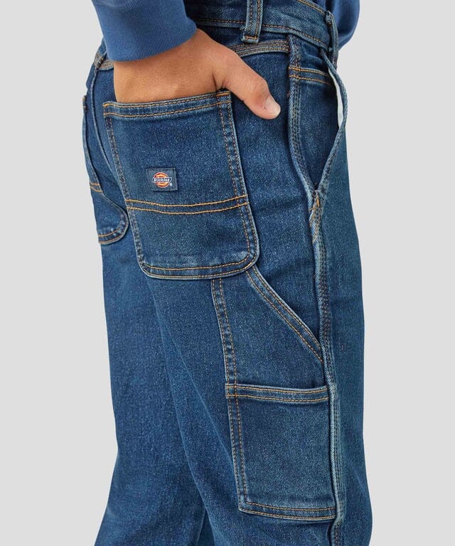 Dickies Youth Denim Carpenter Jeans - Mid Wash Indigo 
