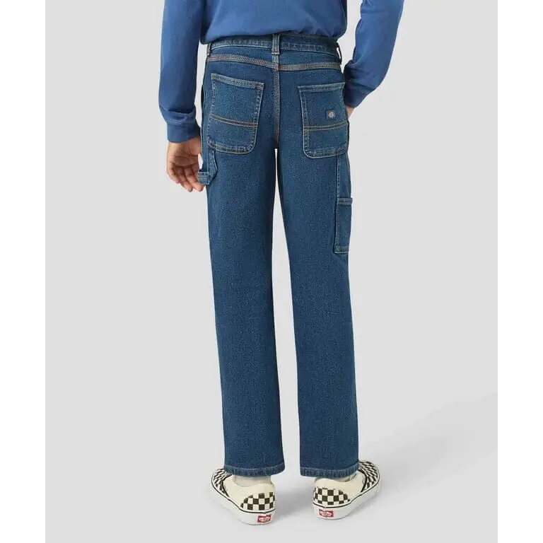 Dickies Youth Denim Carpenter Jeans - Mid Wash Indigo 