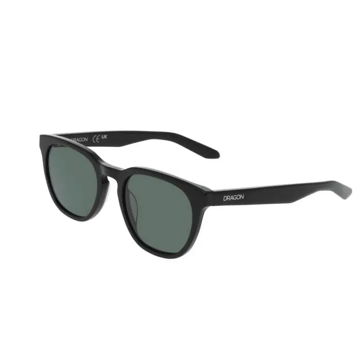 Dragon Bank Sunglasses Shiny Black / LL green G15 