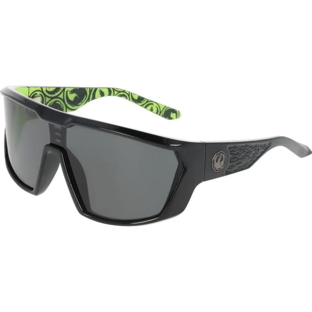 Dragon Chasm Sunglasses Black Icon Green / LL Smoke 