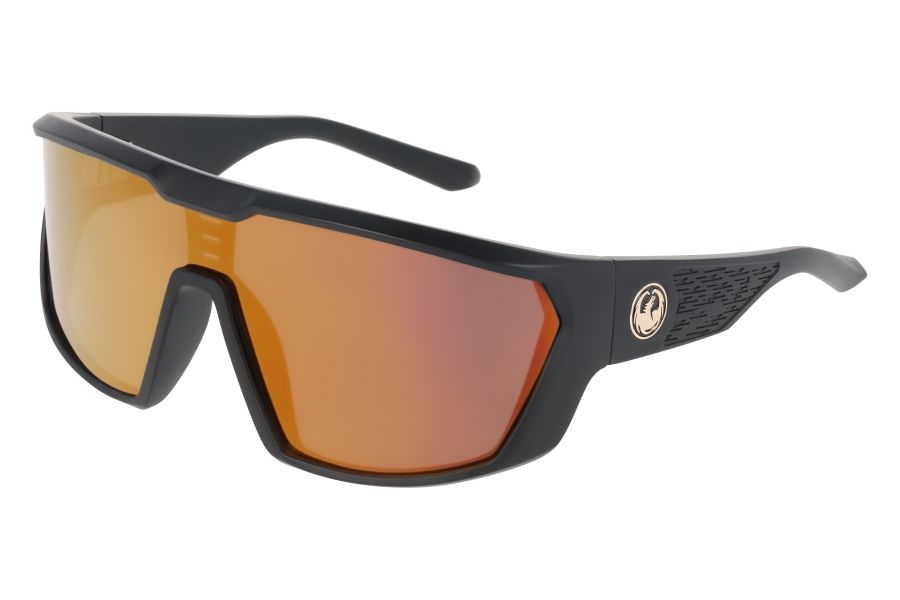 Dragon Chasm Sunglasses Matte Black / LL Red Ion 