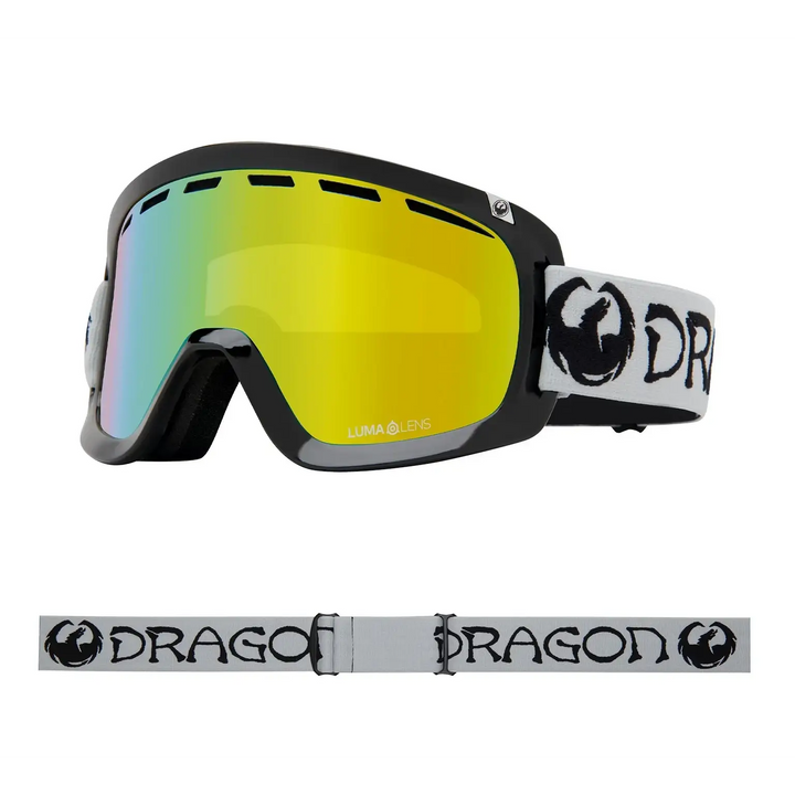 Dragon D1 OTG Snow Goggles 2024 - Classic Grey LL Gold Ion + LL Light Rose