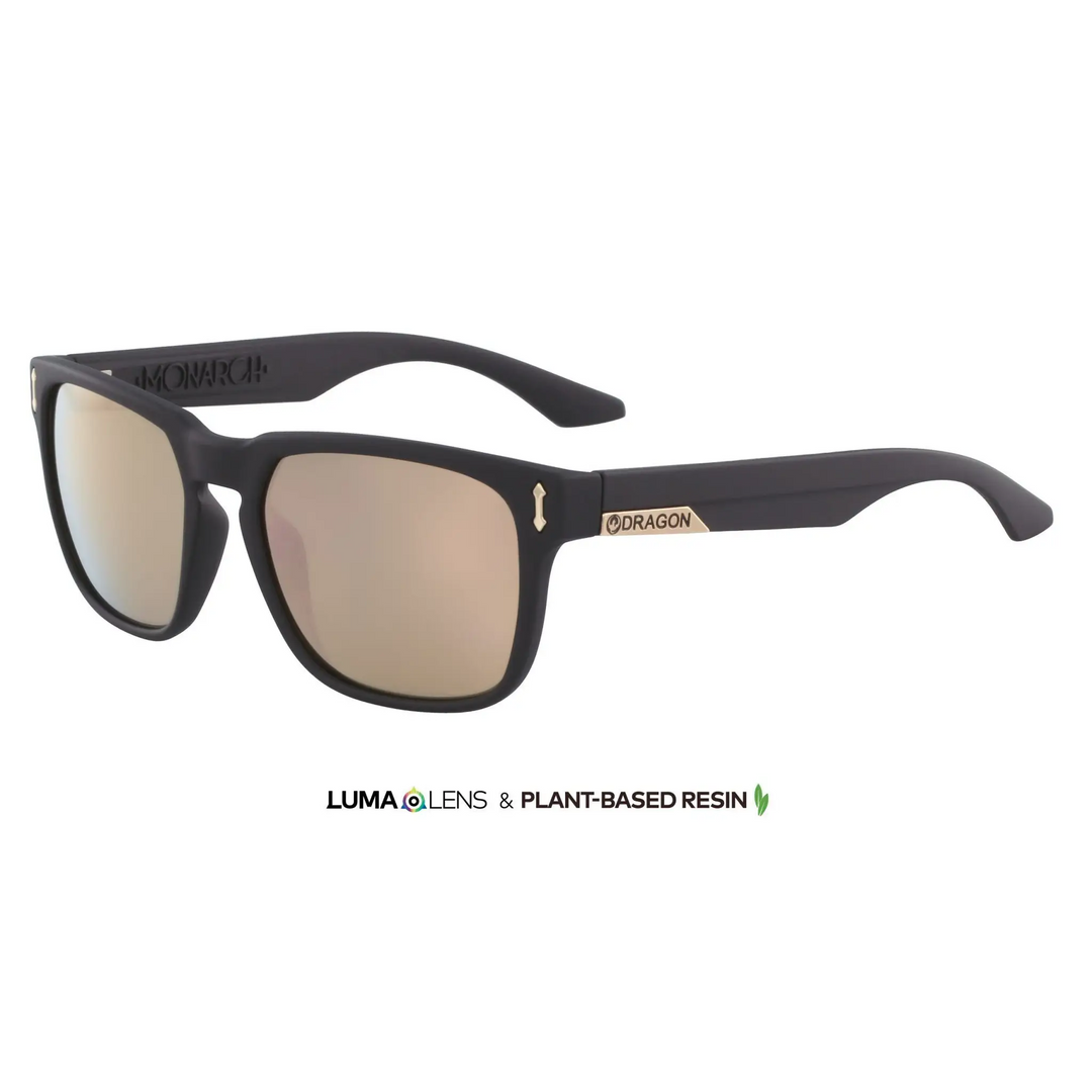 Dragon Monarch Sunglasses Matte Black / Rose Gold 