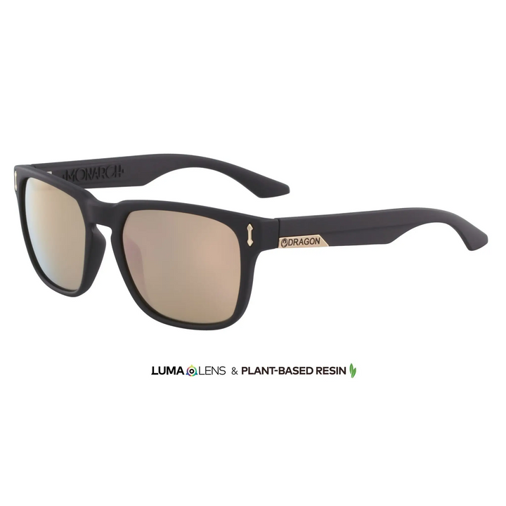 Dragon Monarch Sunglasses Matte Black / Rose Gold 