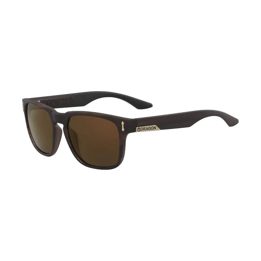 Dragon Monarch Sunglasses Matte Woodgrain / Luma Lens Copper Ion 