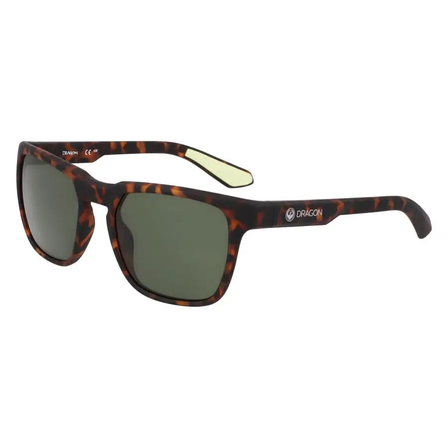 Dragon Slip Polarised Sunglasses Matte Dark Tortoise / Luma Lens G15 