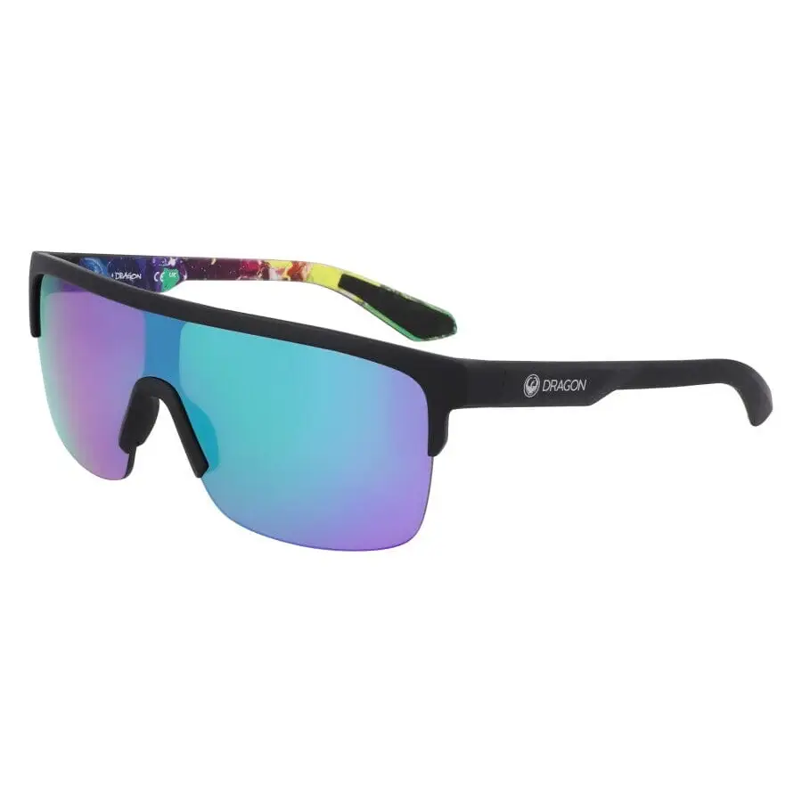 Dragon Slotted Sunglasses Matte Black Multi / Green Ion 