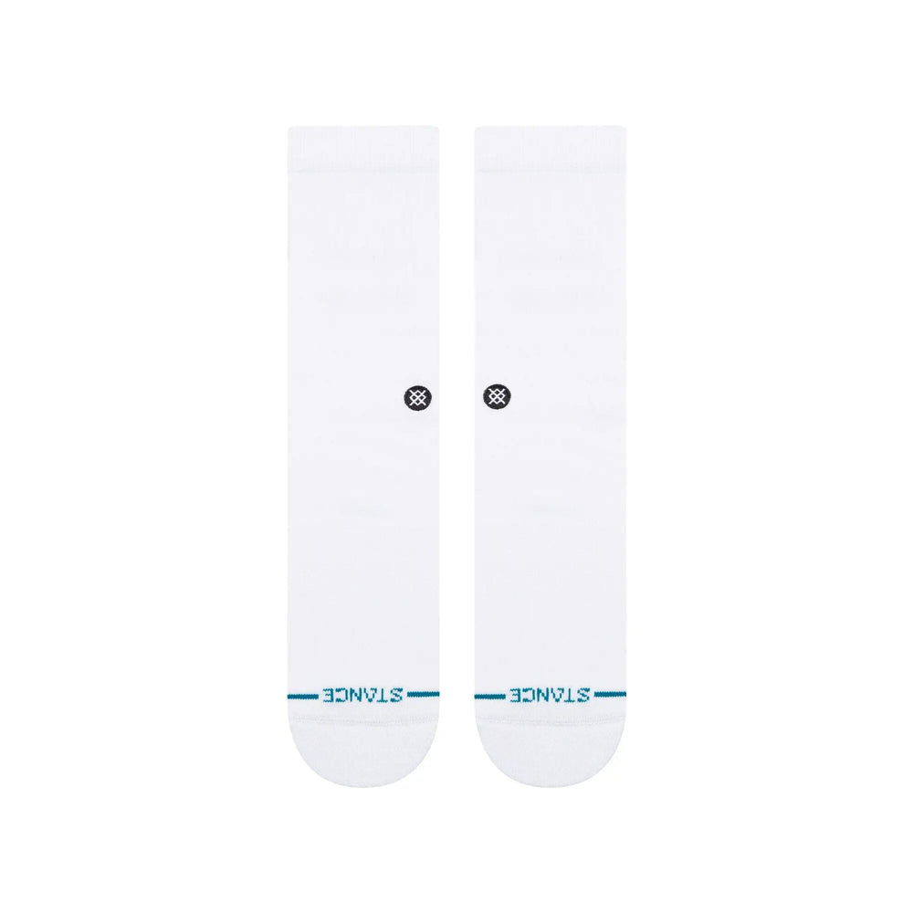 Stance Icon Crew Socks - White / Black 
