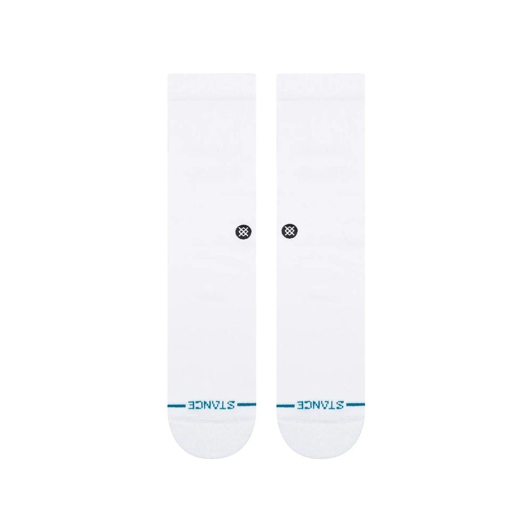 Stance Icon Crew Socks - White / Black 
