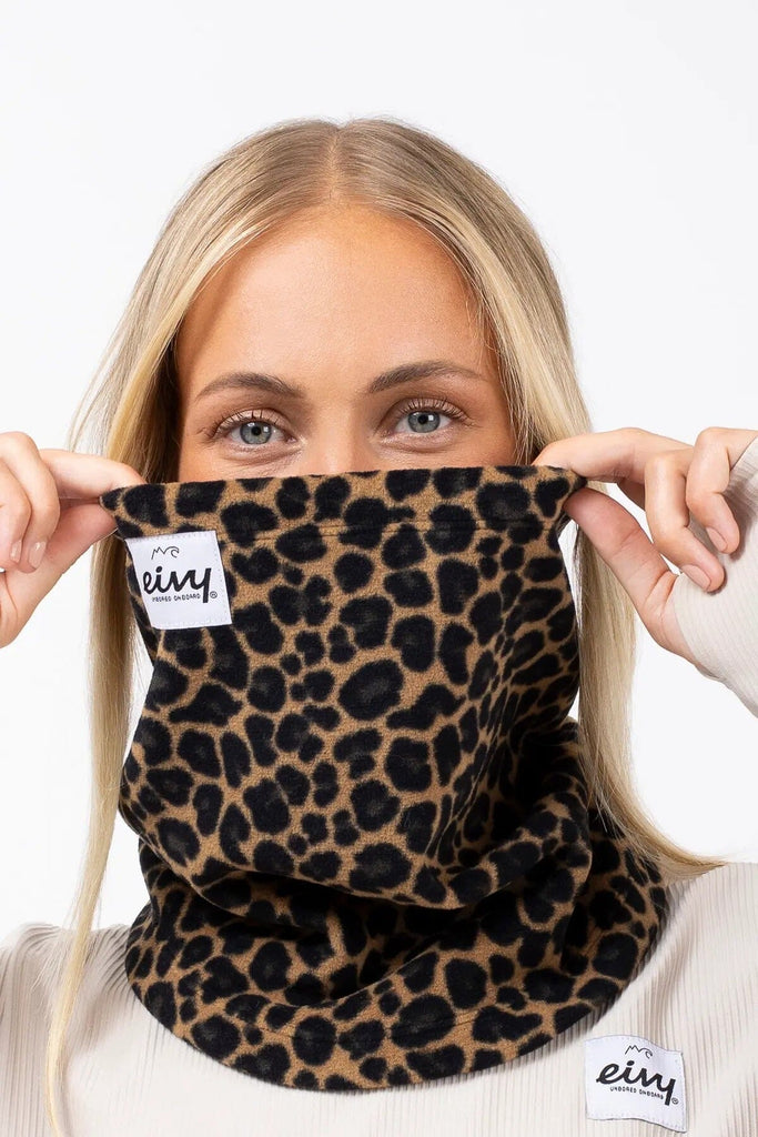 Eivy Adjustable Fleece Neckwarmer Leopard 