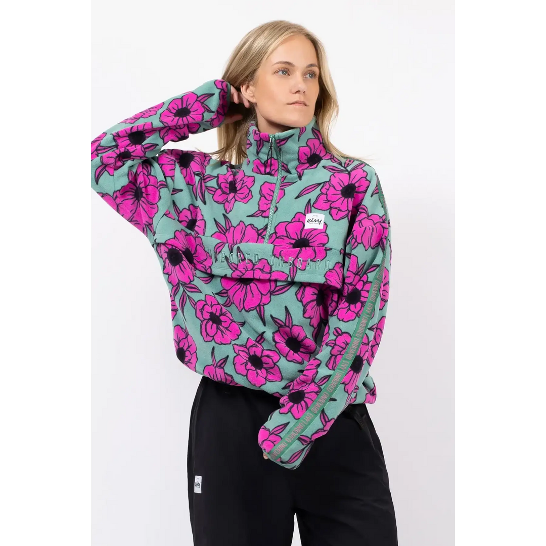 Eivy Ball Fleece - Turquoise Flower / XS