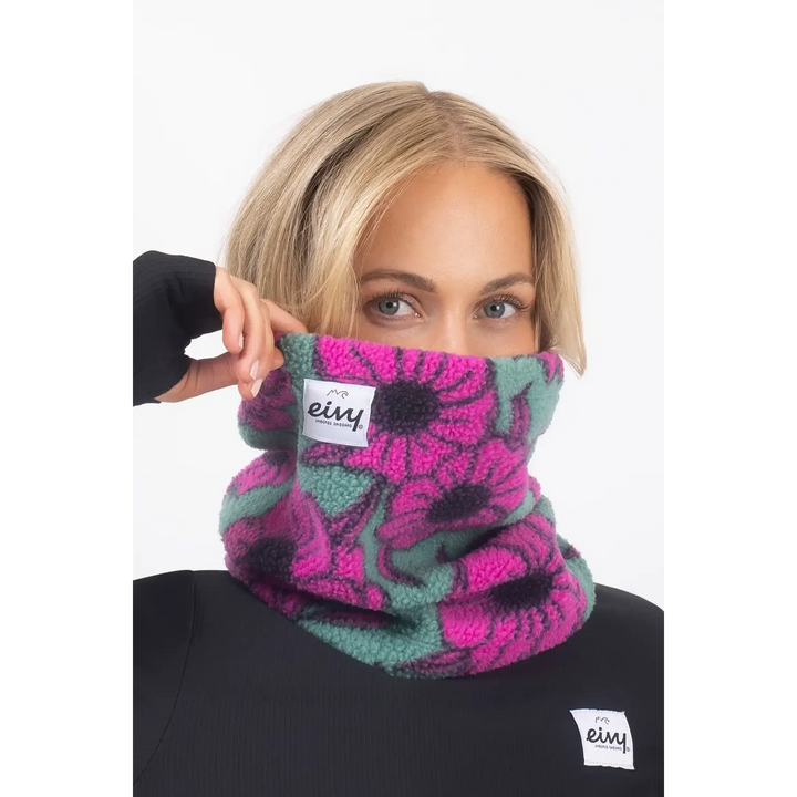 Eivy Beanie Sherpa Neckwarmer - Turquoise Flower