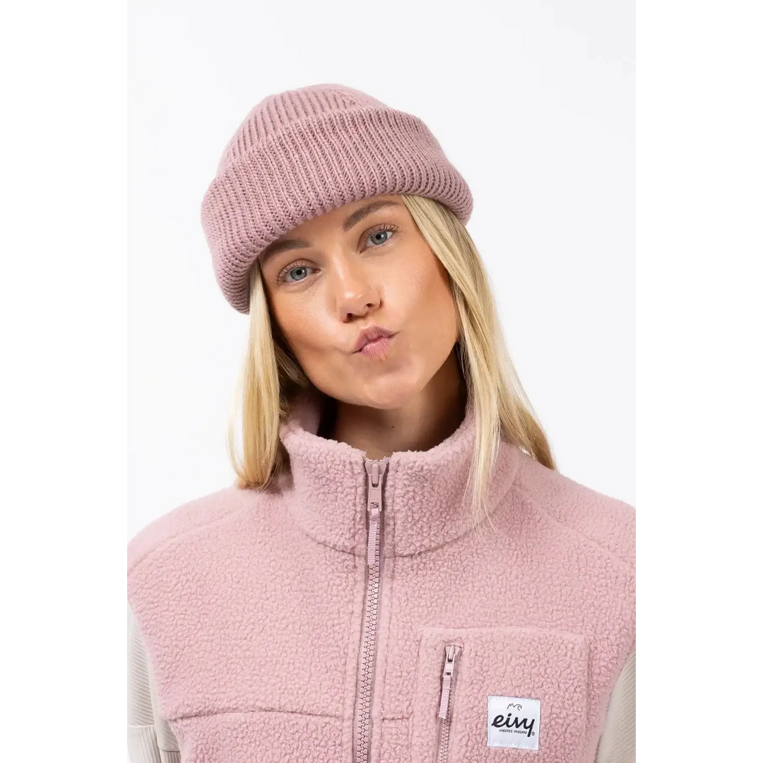 Eivy Easter Rib Wool Beanie Faded Woodrose 