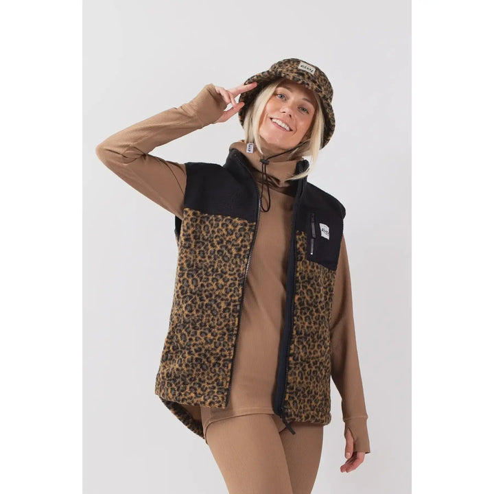 Eivy Lumberjackie Sherpa Vest - Leopard / XS