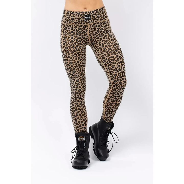 Eivy Pocket Merino Wool Tights Leopard M 