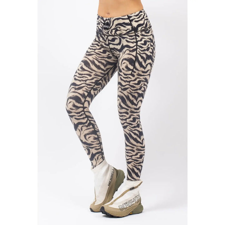 Eivy Pocket Merino Wool Tights - Animal Swirl / XS